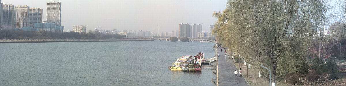 太原市汾河全景图