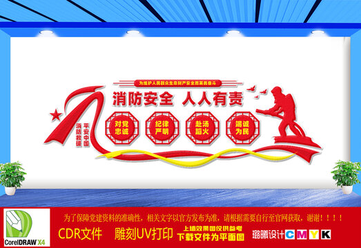 消防安全人人有責文化墻
