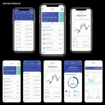 银行应用程序UI套件xd模板