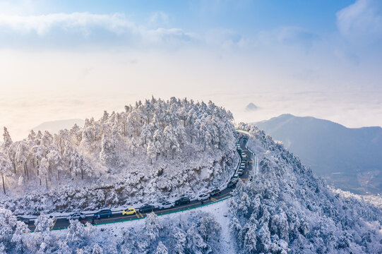 金华山雪景