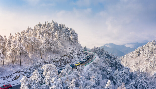 金华山雪景