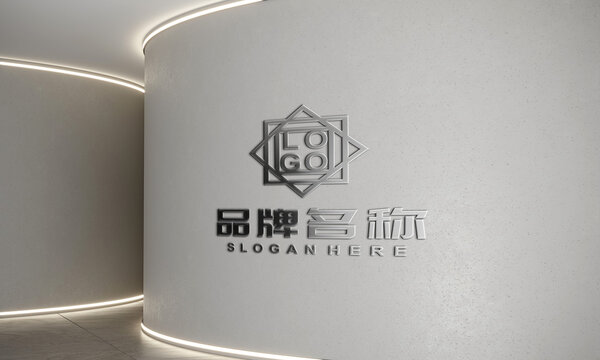 瓷砖楼体LOGO样机