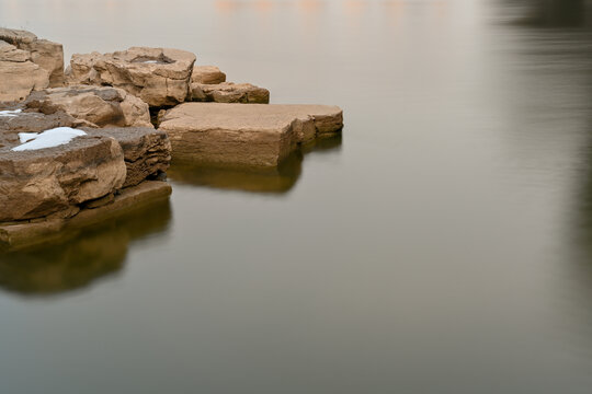 中国开封汴西湖彩虹桥建筑风光