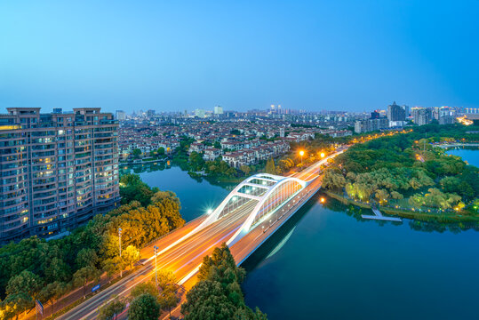 江苏张家港暨阳湖夜景