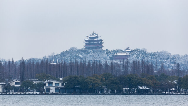 杭州吴山景区雪韵