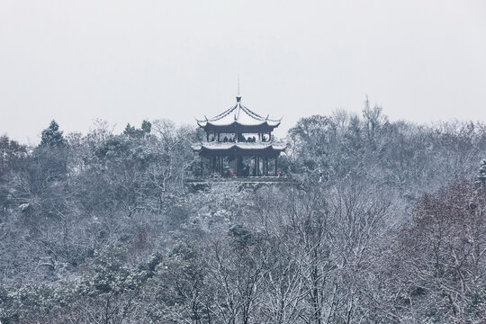杭州吴山景区雪韵