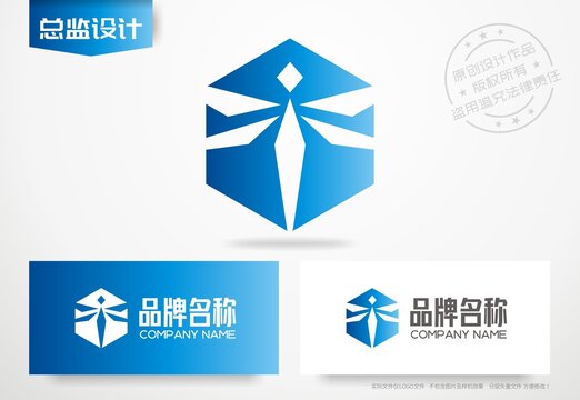 蜻蜓logo智能科技标志