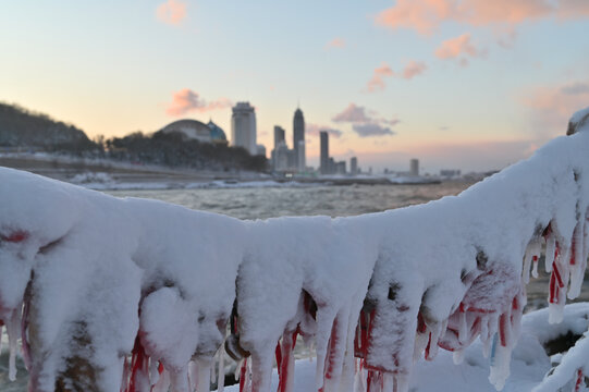 雪景烟台