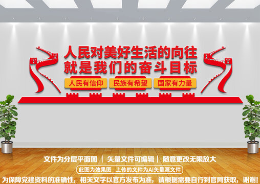 對(duì)美好生活的向往文化墻