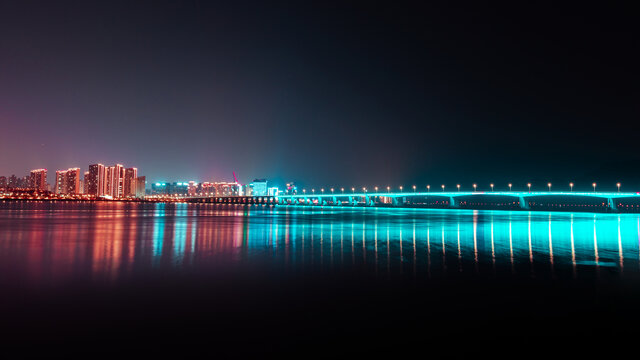 温州城市夜景七都大桥