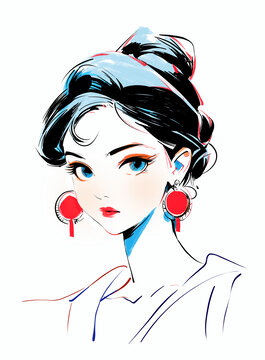 成熟貴婦女頭像