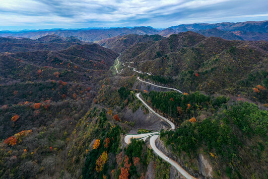 秦岭秋色风光