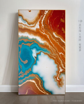簡約大理石紋抽象畫