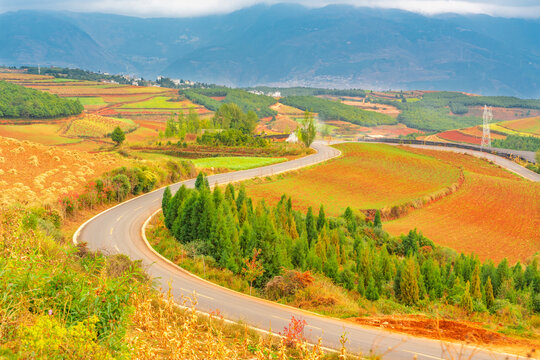 云南东川红土地风景