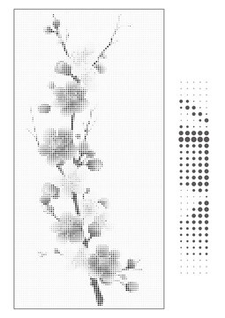 渐变大小圆点梅花图