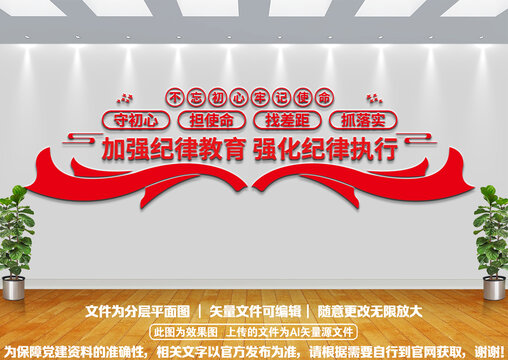 不忘初心文化墻