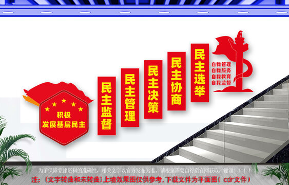 基層民主樓梯文化墻
