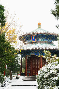 北京古建雪景故宫冬季雪景