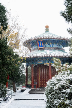 北京古建雪景故宫冬季雪景