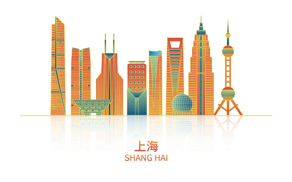 上海城市建筑矢量圖