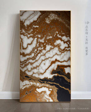 玄關(guān)大理石背景墻抽象畫