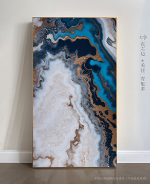 抽象大理石玄關(guān)裝飾畫