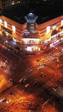 石家庄路口夜景