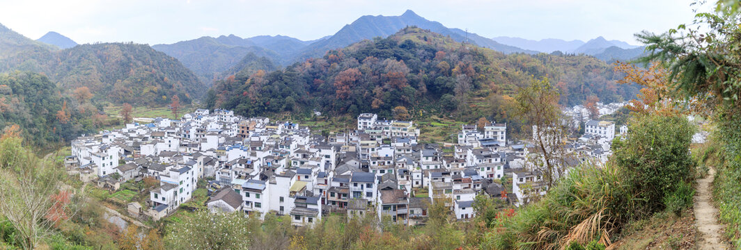 婺源长溪村全景图