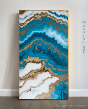 抽象大理石玄關(guān)裝飾畫