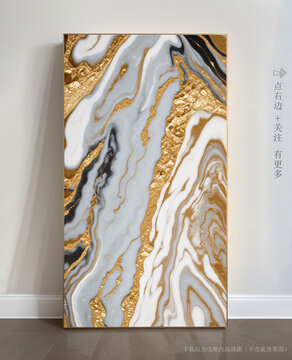 玄關(guān)大理石背景墻抽象畫(huà)