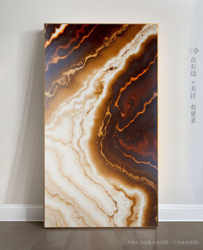 抽象大理石玄關(guān)裝飾畫