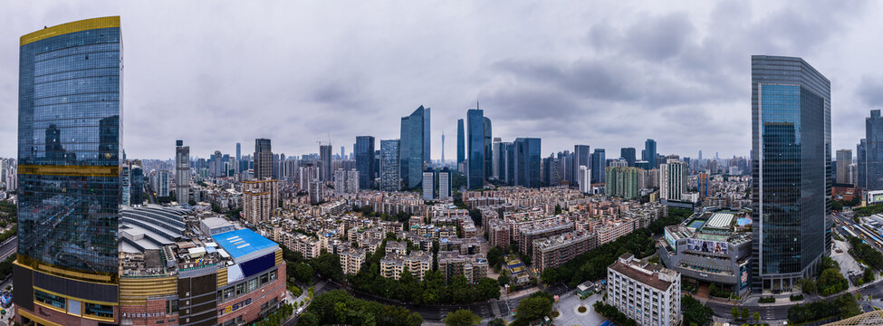 广州珠江新城天际线全景