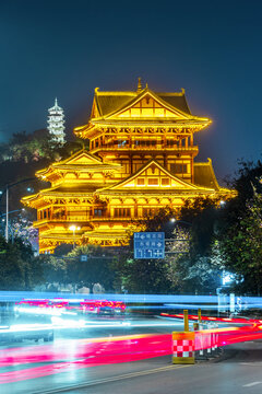 柳州龙城阁夜景