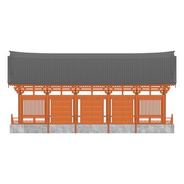 唐風(fēng)偏殿正立面效果
