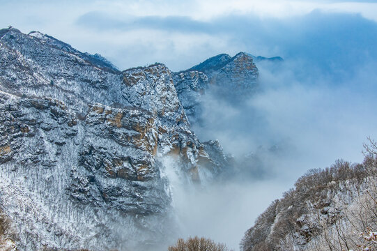 白石山云海雪景