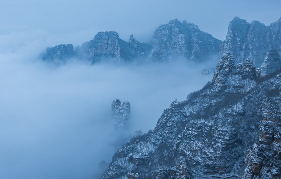 白石山云海雪景