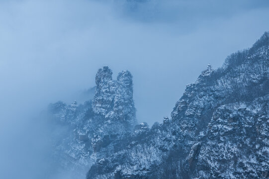 白石山云海雪景