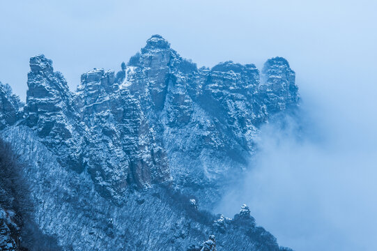 白石山云海雪景