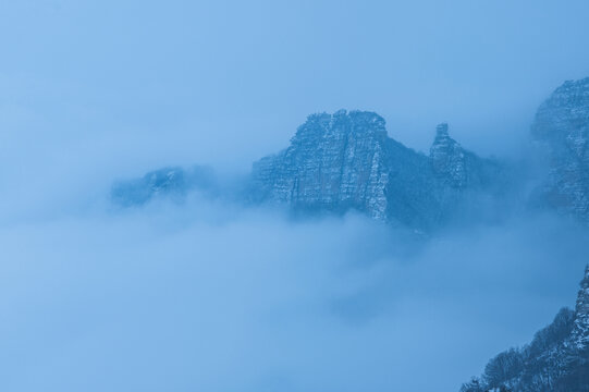 白石山云海雪景