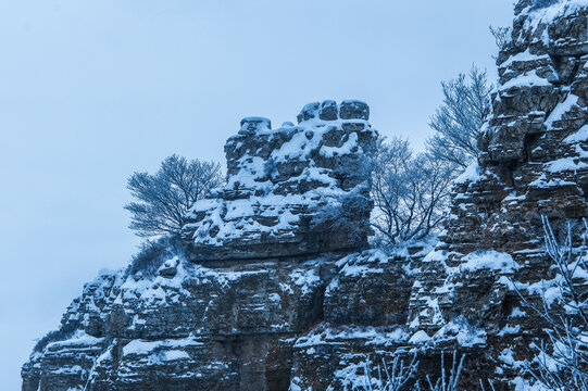 白石山云海雪景