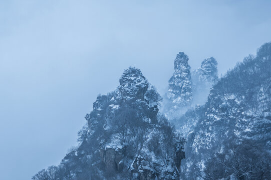 白石山云海雪景