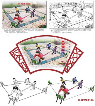 民间游戏东南西北跑组图