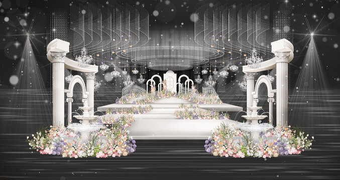 簡歐花園風(fēng)婚禮效果圖
