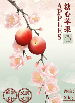 蘋(píng)果包裝插畫(huà)
