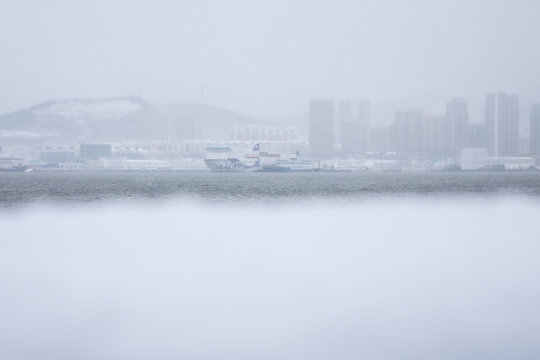 雪中港口