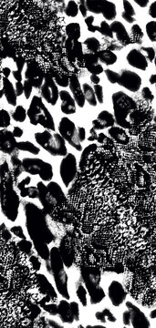 黑白色豹纹花型
