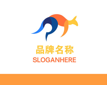 七彩袋鼠LOGO