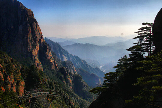 黄山远眺黄山美景