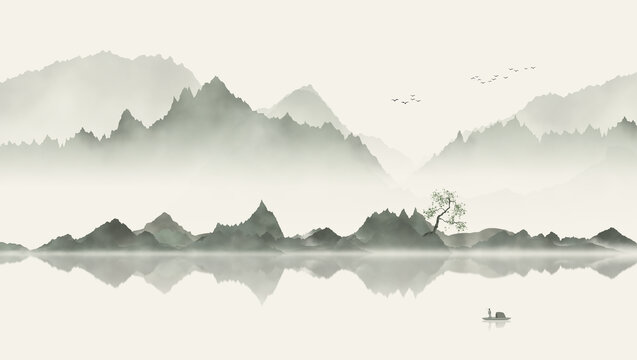 禪意中式山水