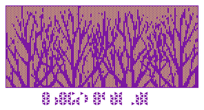 树纹三角形点阵排列图案